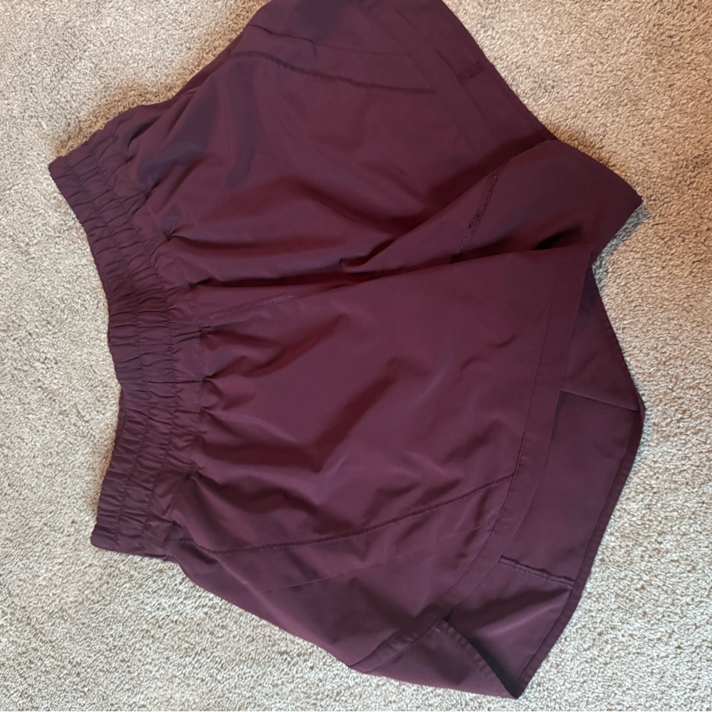lululemon athletica Women's Athletic Shorts - Burgundy - Picture 5 of 5